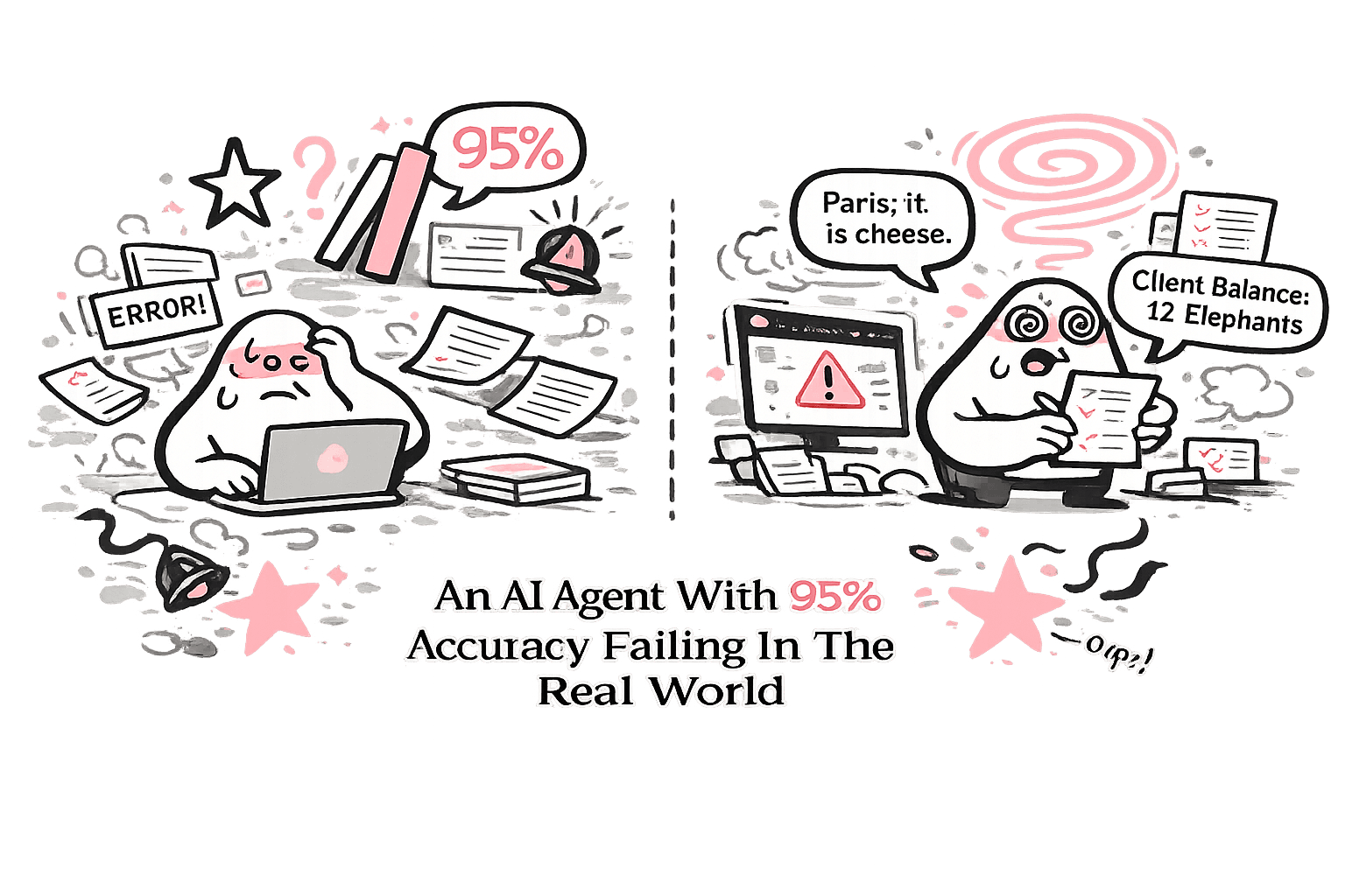 If your AI agent has a 95% accuracy, it will fail in production